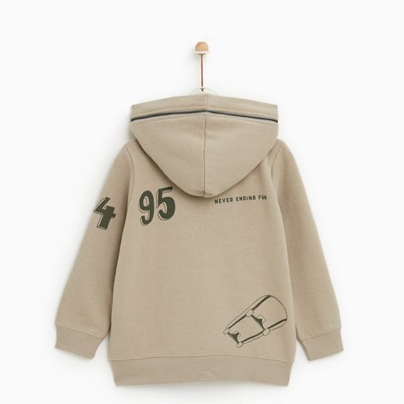 Zara boys hooded sweatshirt with zipper - Picture 2 of 3